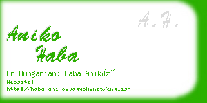 aniko haba business card